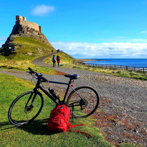 Push Bike parked at Lindisfarne Castle