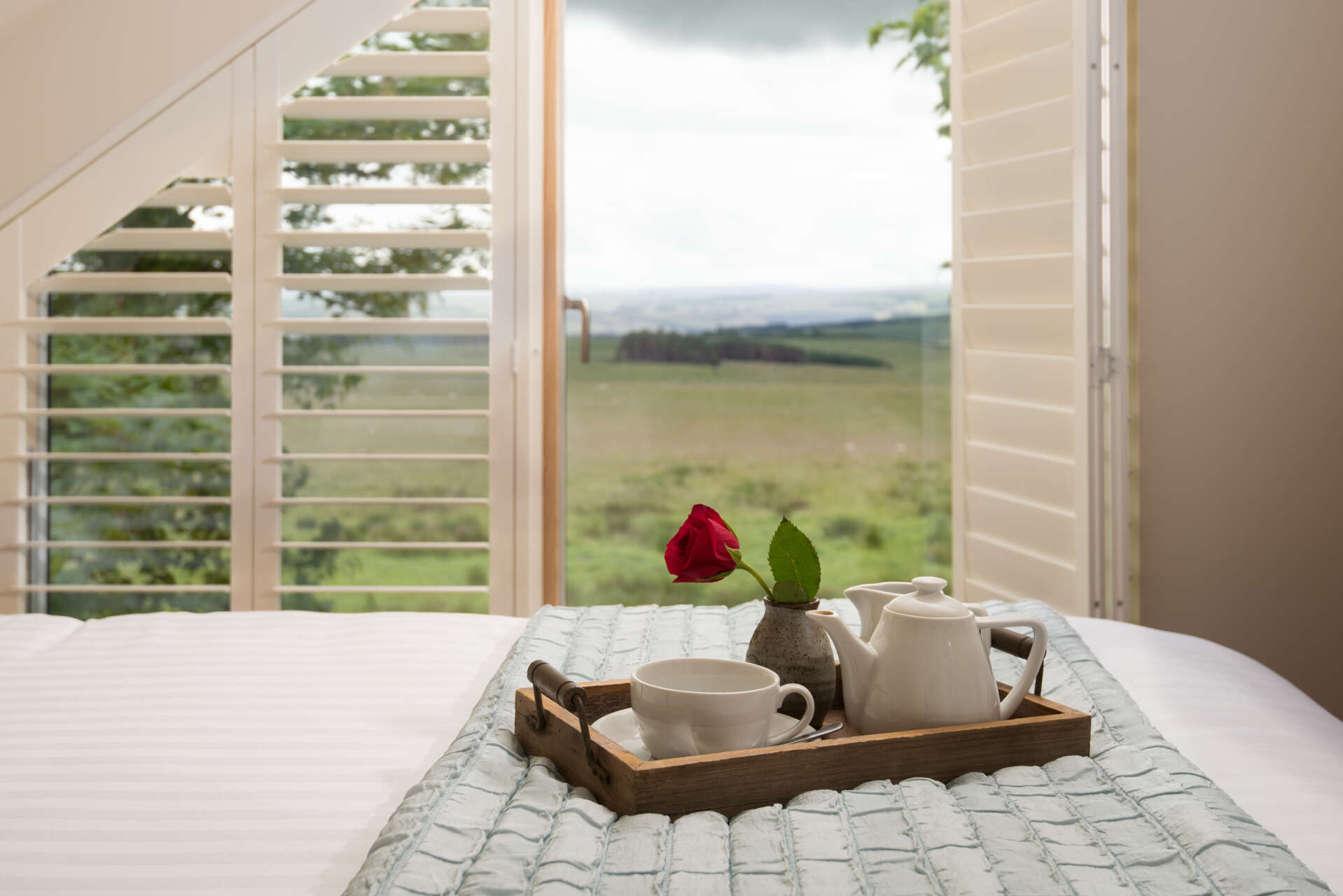 Tea Tray on a Bed - Vesta View